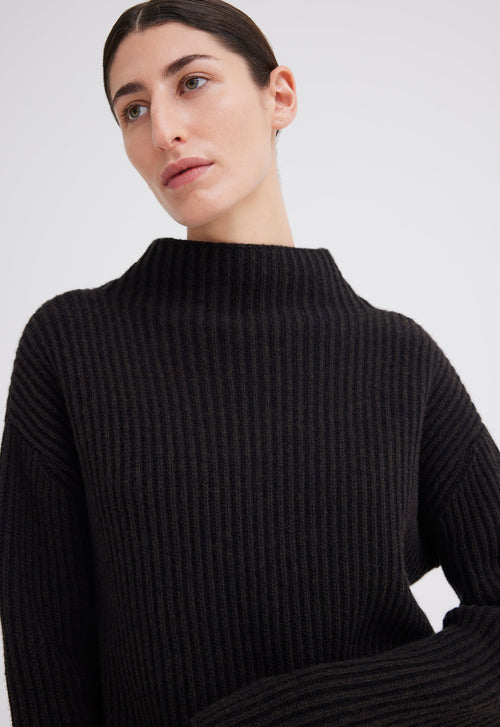 Jac+Jack Brill Wool Cashmere Sweater - Volcanic Brown